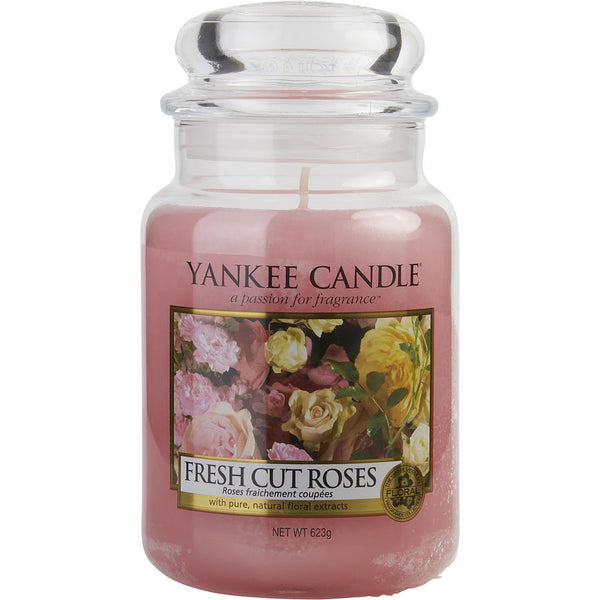 YANKEE CANDLE by Yankee Candle (UNISEX) - FRESH CUT ROSES SCENTED LARGE JAR 22 OZ