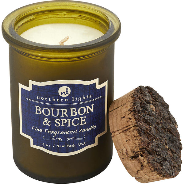 BOURBON & SPICE SCENTED by Northern Lights (UNISEX) - SPIRIT JAR CANDLE - 5 OZ. BURNS APPROX. 35 HRS.