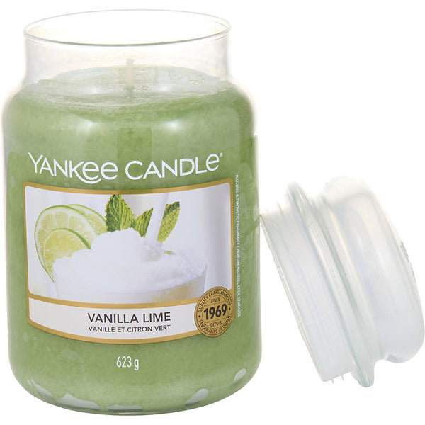 YANKEE CANDLE by Yankee Candle (UNISEX) - VANILLA LIME SCENTED LARGE JAR 22 OZ