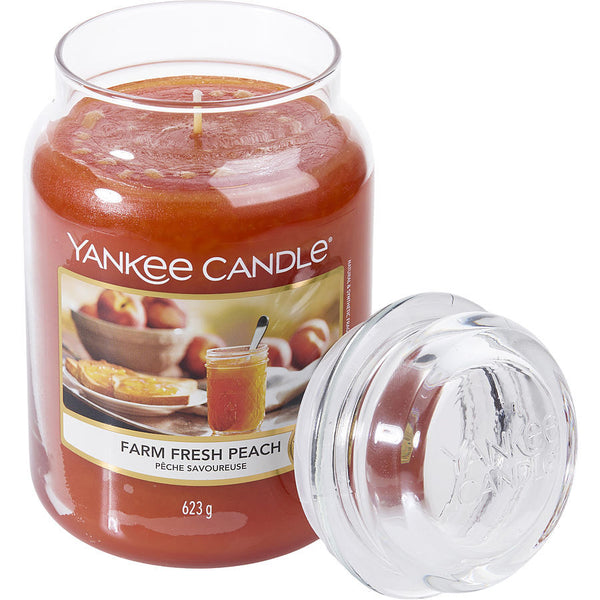 YANKEE CANDLE by Yankee Candle (UNISEX) - FARM FRESH PEACH SCENTED LARGE JAR 22 OZ