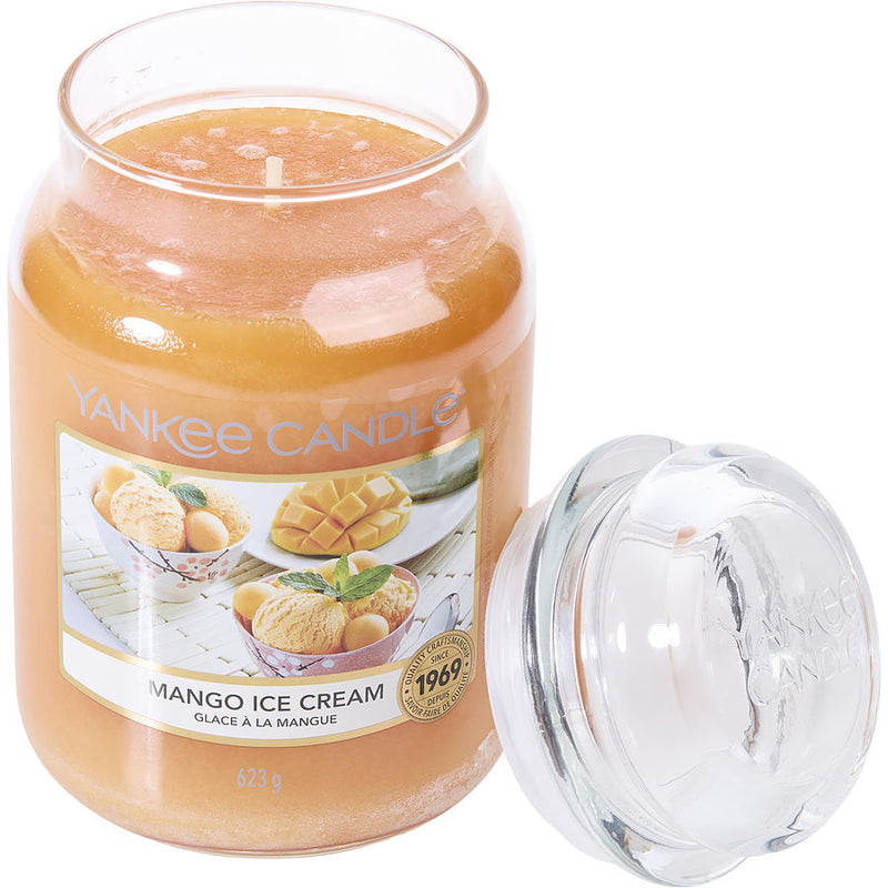 YANKEE CANDLE by Yankee Candle (UNISEX) - MANGO ICE CREAM SCENTED LARGE JAR 22 OZ
