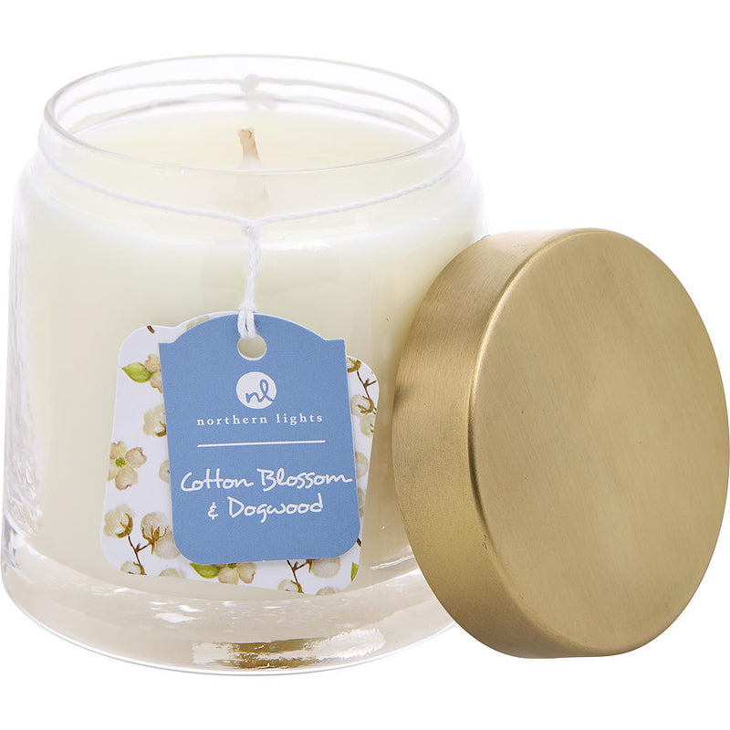 COTTON BLOSSOM & DOGWOOD by Northern Lights (UNISEX) - SCENTED SOY GLASS CANDLE 10 OZ