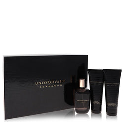 Unforgivable by Sean John Gift Set -- 4.2 oz Eau De Toilette Spray + 3.4 oz Shower Gel + 3.4 oz After Shave Balm (Men)