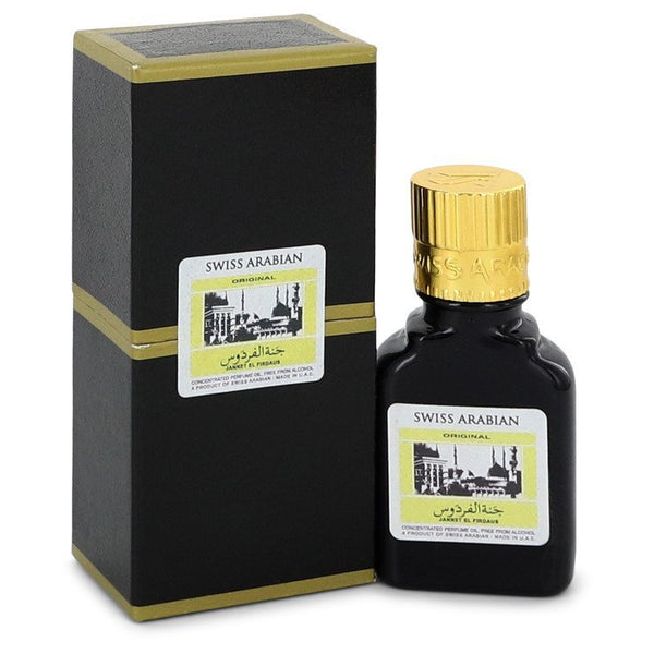 Jannet El Firdaus by Swiss Arabian Concentrated Perfume Oil Free From Alcohol (Unisex Black Edition Floral Attar) .30 oz (Men)