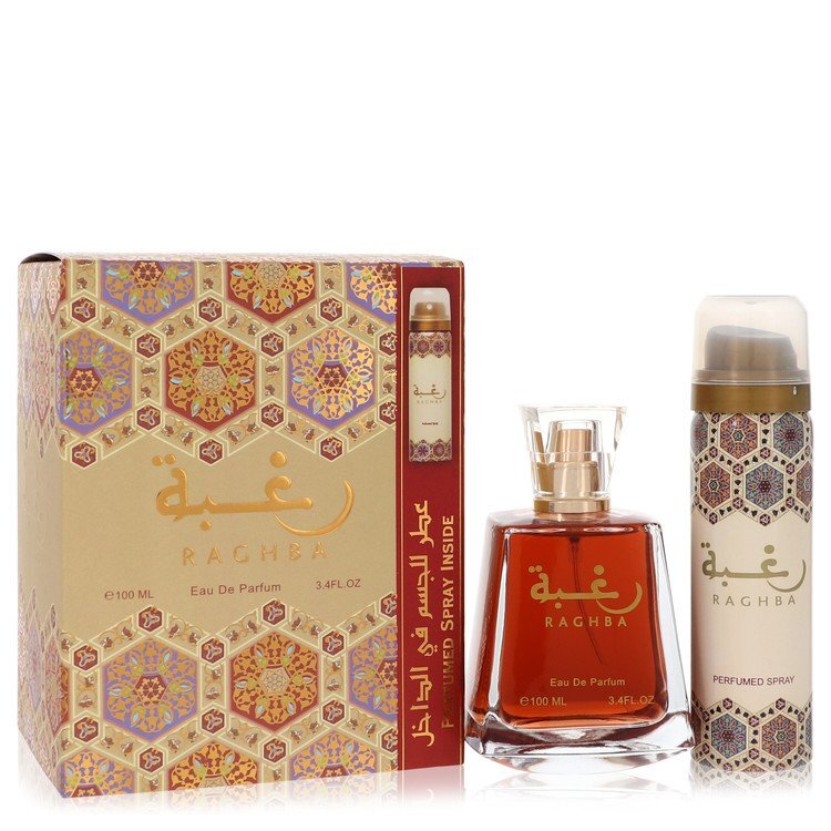 Lattafa Raghba by Lattafa Eau De Parfum Spray Plus 1.7 oz Deodorant Spray 3.4 oz (Men)